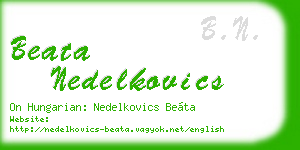beata nedelkovics business card